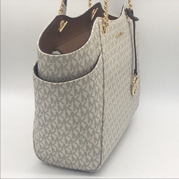MICHAEL KORS LG CHAIN SHOULDER TOTE VANILLA